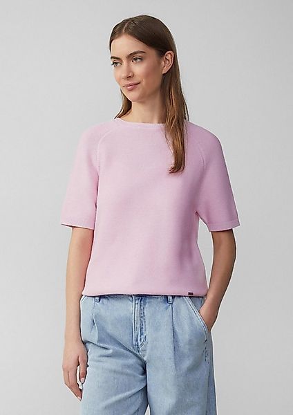 s.Oliver Kurzarmpullover Strickpullover Strickpullover mit feiner Rippstruk günstig online kaufen