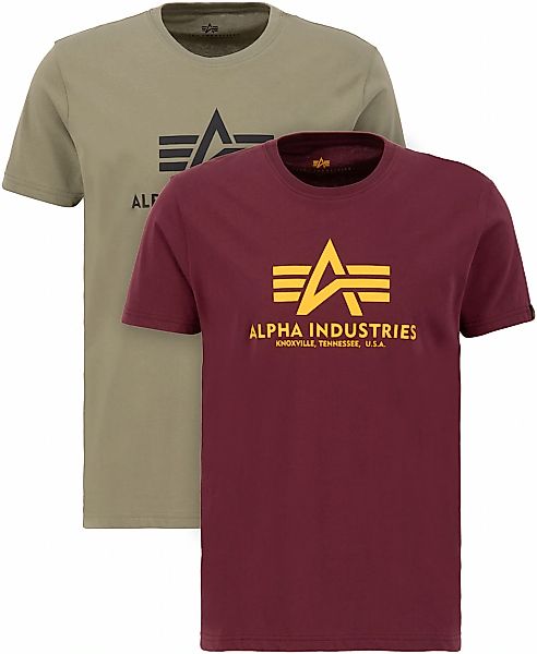 Alpha Industries Rundhalsshirt "Basic T 2 Pack" Set, 2 Stk. günstig online kaufen