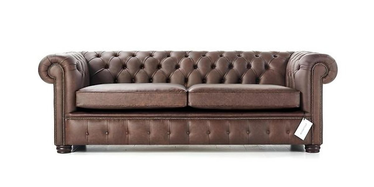 Xlmoebel Sofa 3-Sitzer Ledersofa im klassischen Chesterfield Design, Herges günstig online kaufen