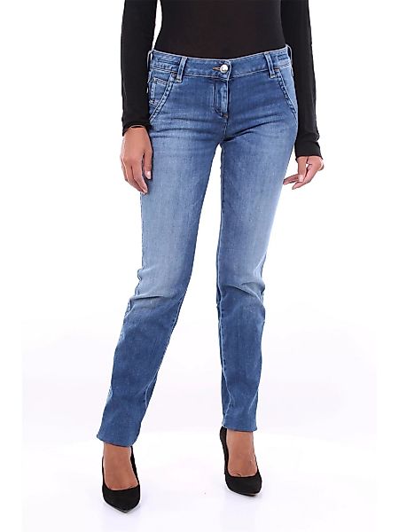 JACOB COHEN regelmäßig Damen Blue Jeans Baumwolle - Elastomultiester und El günstig online kaufen