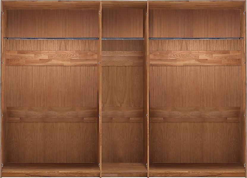 Home affaire Kleiderschrank "Chamara" aus massivem Eichenholz, in unterschi günstig online kaufen