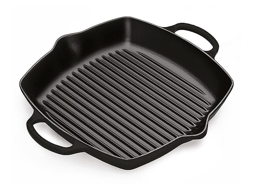 Le Creuset Grillpfanne Signature Quadratisch Gusseisen Schwarz 30cm günstig online kaufen