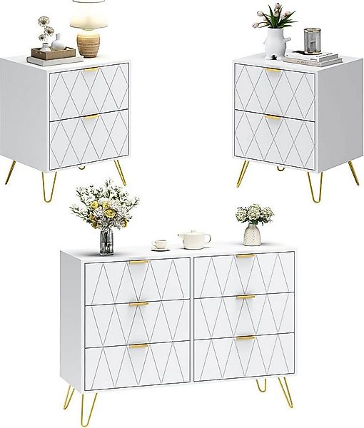 UEV Schlafzimmer-Set, 3er-Set Schlafzimmermöbel, Sparset Jugendzimmer-Set, günstig online kaufen