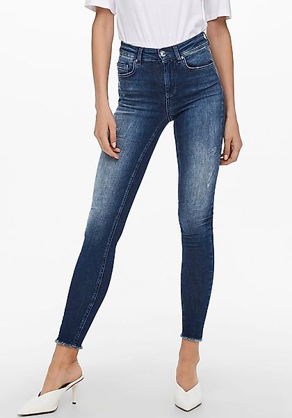 ONLY Skinny-fit-Jeans "ONLBLUSH LIFE MID SK ANK RAW" günstig online kaufen