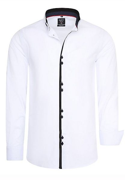 Rusty Neal Langarmhemd mit trendigem Doppelknopf-Verschluss günstig online kaufen