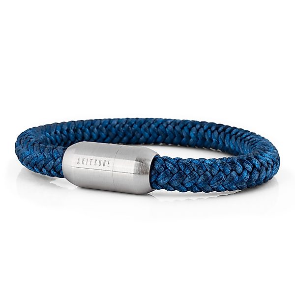 Akitsune Armband Portus Segeltau-Armband Silber-Navyblau 19cm günstig online kaufen