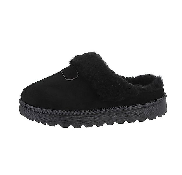 Ital-Design Damen Hausschuhe Freizeit Snowboots (84556791) Flach Hausschuhe günstig online kaufen
