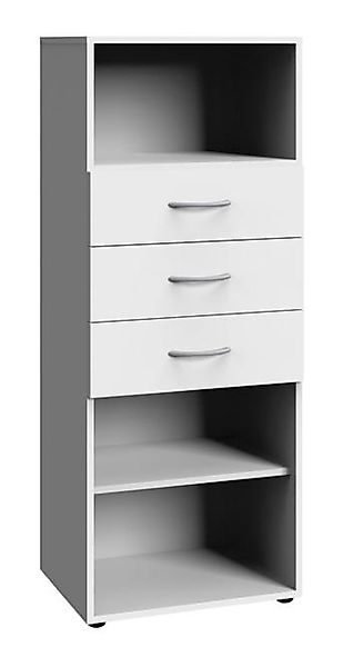 Regal Breite ca. 50 cm inkl. 3 Schubladen MULTIRAUMKONZEPT von Wimex / Weiß günstig online kaufen