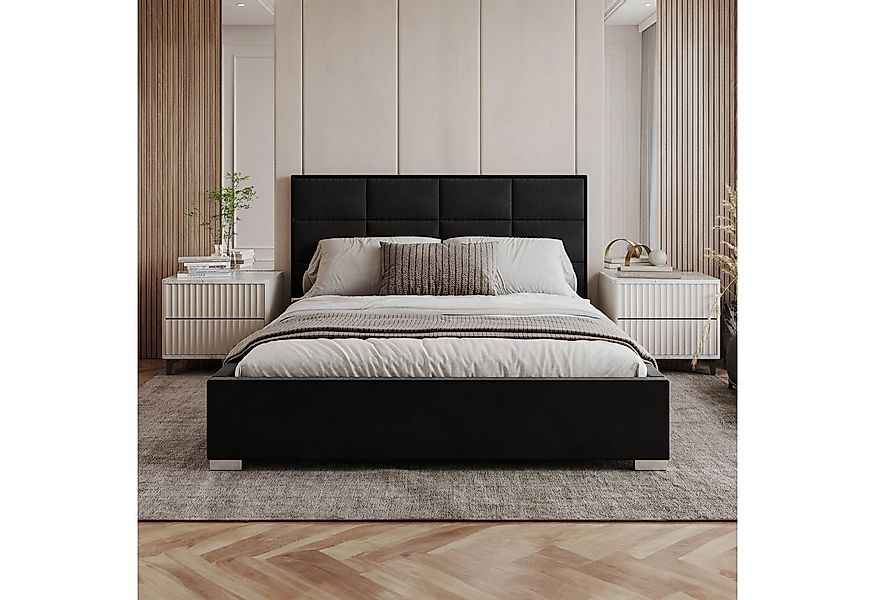 FDM Polsterbett modern mit Bettkasten MADE IN EU - mit hochwertigem Velours günstig online kaufen