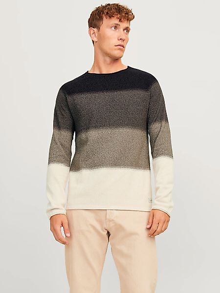 Jack & Jones Rundhalspullover "JJEHILL KNIT CREW NECK NOOS" mit Strukturstr günstig online kaufen