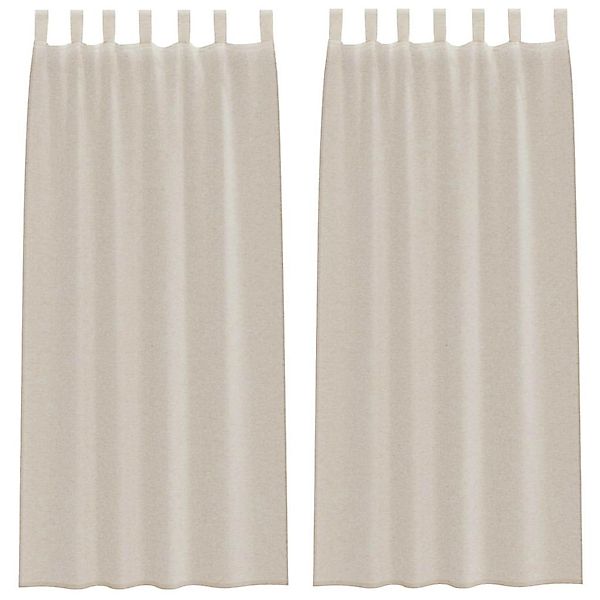 vidaXL Voile-Vorhänge 2 Stk Sand 140x260cm Polyester 4108046 günstig online kaufen