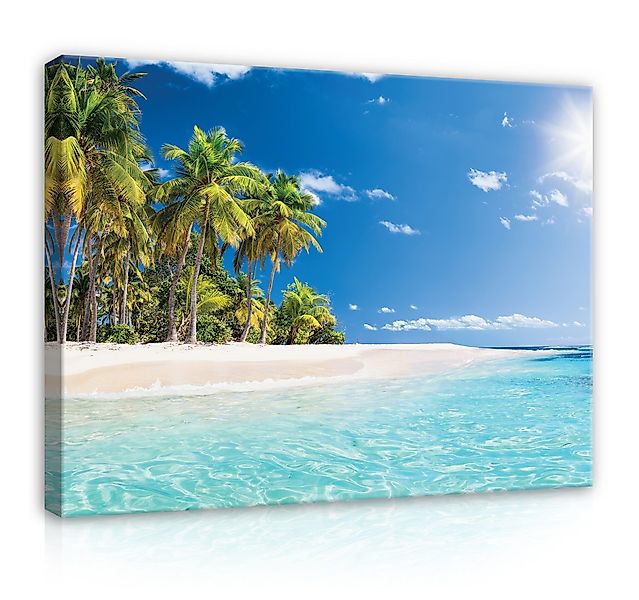 Wallarena Leinwandbild Strand Meer Palmen Tropische günstig online kaufen