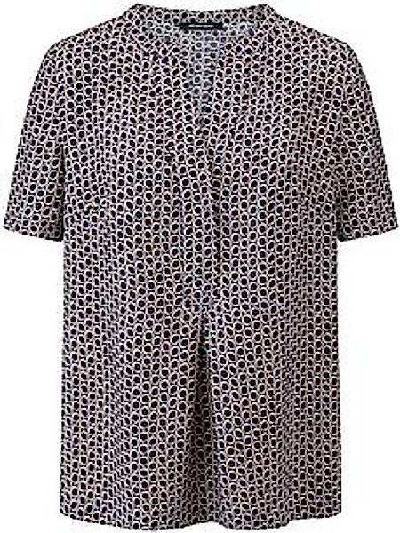 Bluse V-Öffnung Peter Hahn blau günstig online kaufen