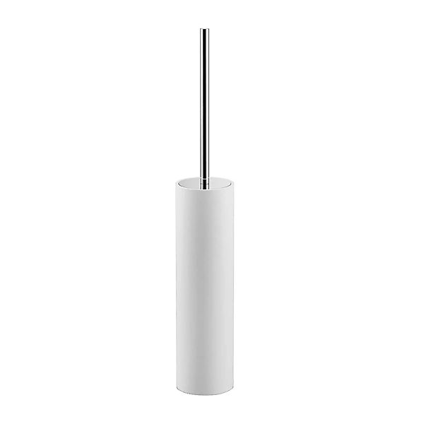 Decor Walther - Stone WC-Bürstengarnitur - weiß, chrom/H x Ø 52x8cm/Standga günstig online kaufen