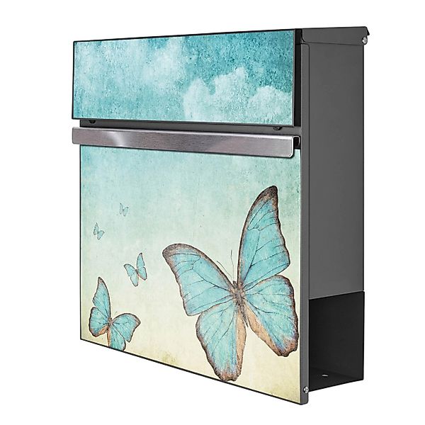 Banjado Briefkasten Anthrazit 37x37x10.5cm Groß / Inkl. Montagematerial & 2 günstig online kaufen