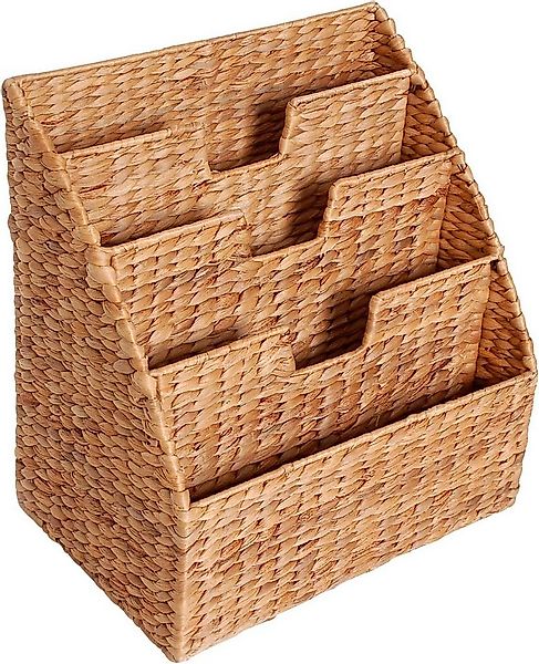 VIVANNO Zeitungsständer Wasserhyazinthe REGO Rechteckig - Natur Geflochten günstig online kaufen