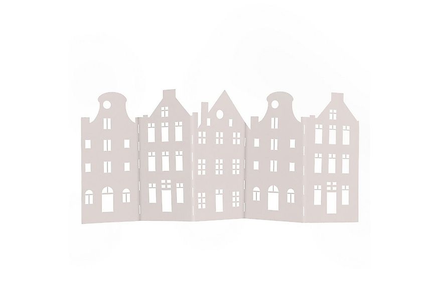 UNUS HOME Dekofigur Klappbare Metall-Häuserreihe (weiß), Stilvoll in Weiß, günstig online kaufen