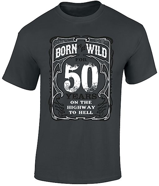 Baddery Print-Shirt Geburtstagsgeschenk für Biker - günstig online kaufen