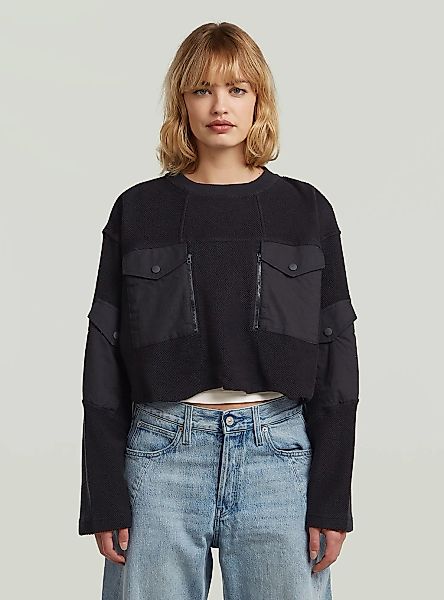 G-STAR Longpullover "Multi Pocket Mix Loose Cropped Sweater" günstig online kaufen