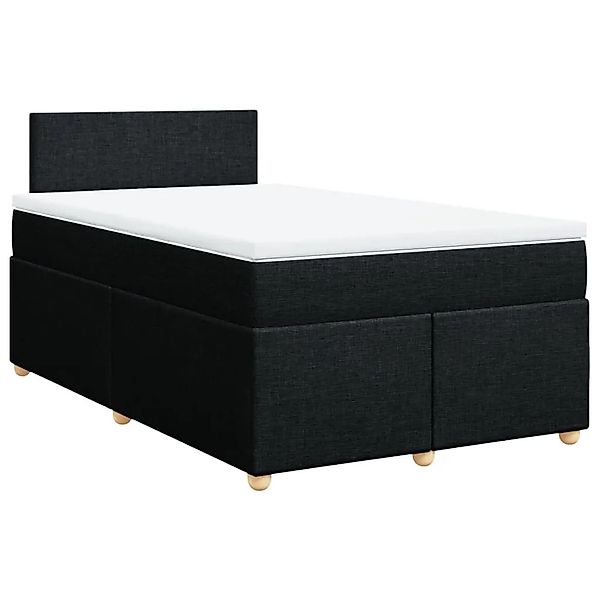 vidaXL Boxspringbett mit Matratze Schwarz 120x190 cm Stoff 3286614 günstig online kaufen