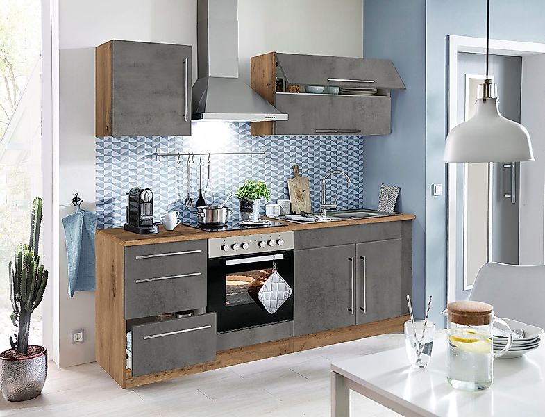 KOCHSTATION Spülenschrank "KS-Samos", 100 cm breit, inkl. Einbauspüle günstig online kaufen