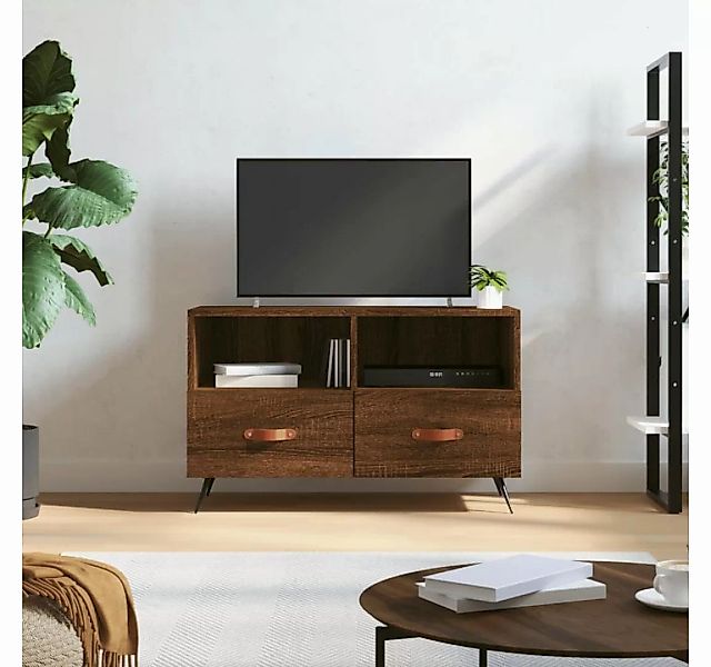 furnicato TV-Schrank Braun Eichen-Optik 80x36x50 cm Holzwerkstoff günstig online kaufen