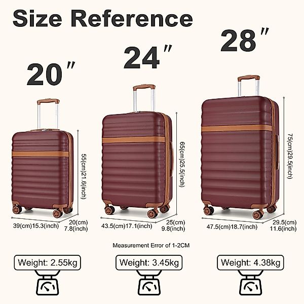 KONO Trolley Handgepäck Koffer Reisekoffer von günstig online kaufen