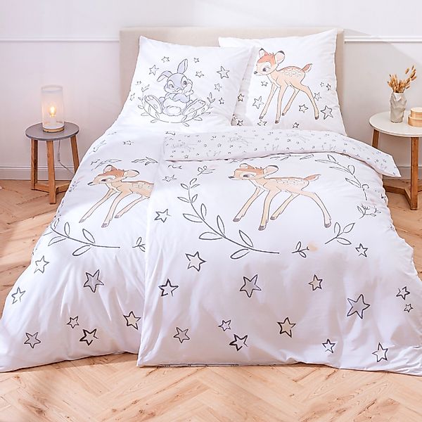 MTOnlinehandel Kinderbettwäsche "Stars" Bambi & Klopfer, günstig online kaufen