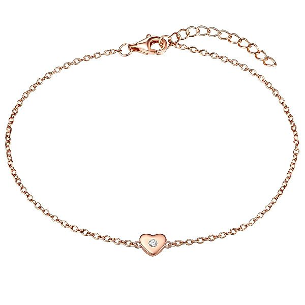 Rafaela Donata Silberarmband Herz roségold, mit günstig online kaufen