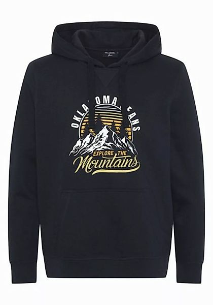 Oklahoma Jeans Kapuzensweatshirt mit Label- und Mountain-Print günstig online kaufen