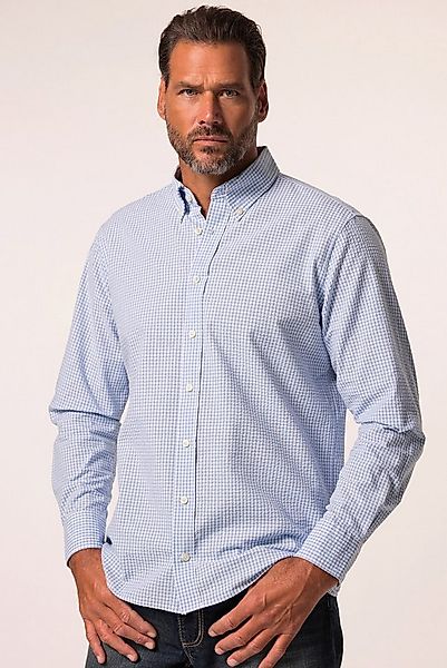 JP1880 Businesshemd Karohemd Langarm Seersucker Buttondown-Kragen günstig online kaufen