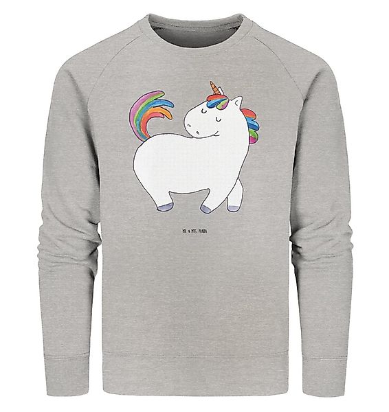 Mr. & Mrs. Panda Longpullover Größe M Einhorn Stolzieren - Heather Grey - G günstig online kaufen