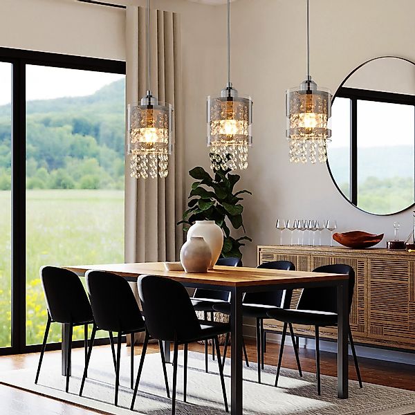 Nettlife Pendelleuchte Esstisch Glas Modern 3 günstig online kaufen
