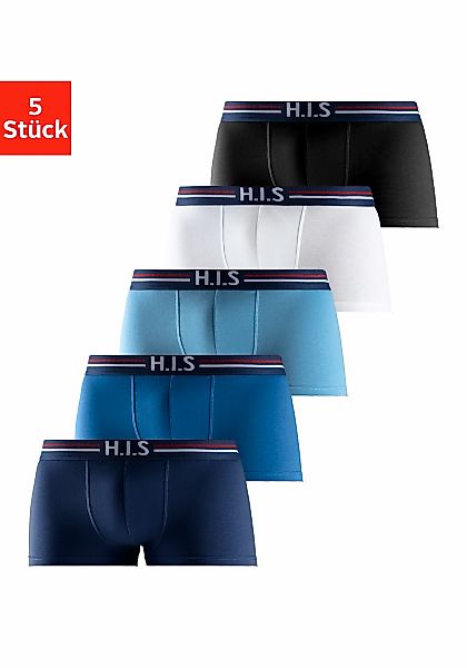 H.I.S Hipster Packung, 5 Stk. knapp sitzende Boxershorts mit Streifen aus B günstig online kaufen