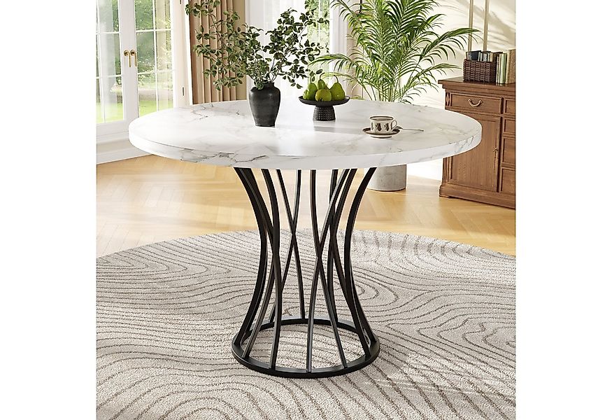 KLAM HOME Esstisch Runder Esstisch (80 x 80 x 76 cm), küchentisch, stabiler günstig online kaufen