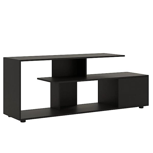 Costway TV-Schrank mit Ablageflächen & Schrank Schwarz günstig online kaufen