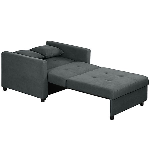 HOMCOM Einzelschlafsessel mit 2 Kissen und Stauraum, Einzel-Schlafsofa für günstig online kaufen