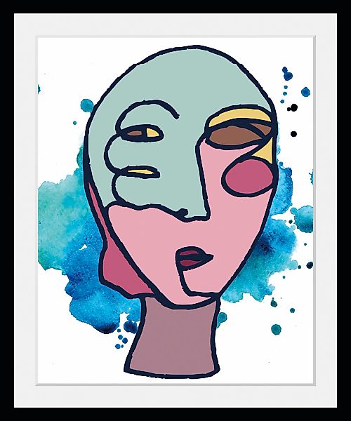 queence Bild »Marlick«, Abstrakt-Kunst-Figuren-Gesicht, (1 St.), HD Premium günstig online kaufen
