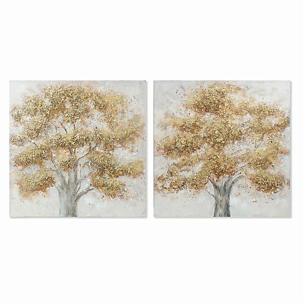 Bild Dkd Home Decor S3017874 Leinwand Baum (100 X 3,8 X 100 Cm) (2 Stück) günstig online kaufen