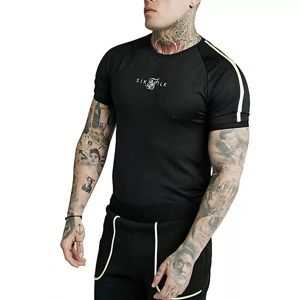 Siksilk Legacy Fade Tech Kurzärmeliges T-shirt M Black / Fluro White günstig online kaufen