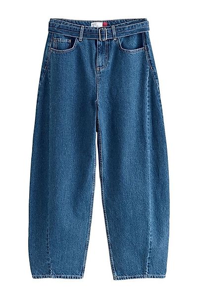 Next Weite Jeans Jeans mit Barrel-Bein und Gürtel (1-tlg) günstig online kaufen