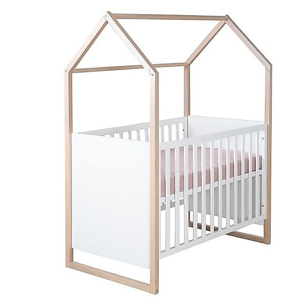 roba® Babybett Cabane 60 x 120 cm - 2-in-1 Baby- und Beistellbett in Hausop günstig online kaufen