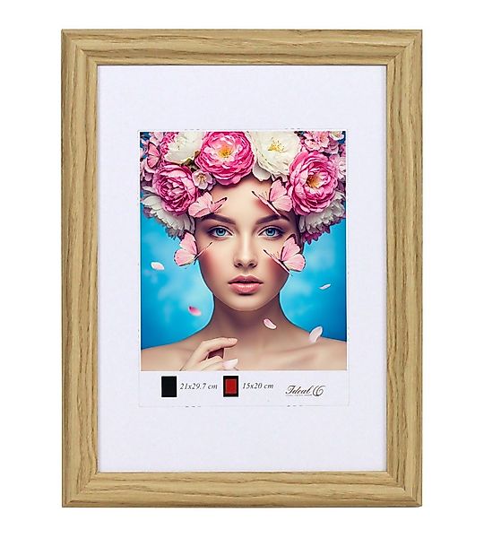 IDEAL TREND Bilderrahmen Holzrahmen mit Kunststoffglas günstig online kaufen