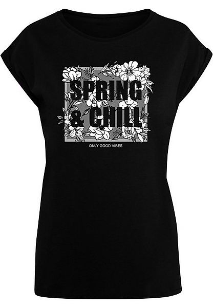 Merchcode T-Shirt Merchcode Damen Ladies Spring And Chill Extended Shoulder günstig online kaufen