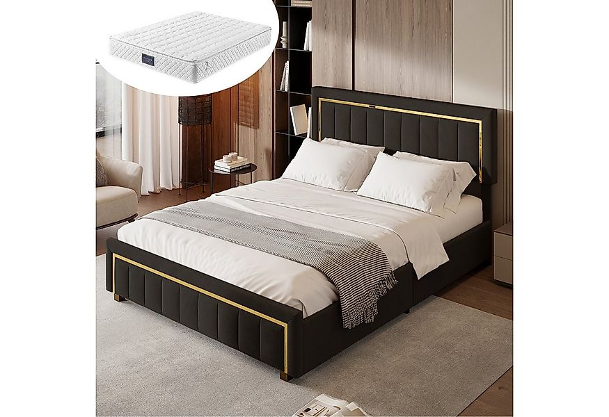 Furnishings Home Polsterbett Doppelbett Stauraumbett Inkl. Matratze (Hydrau günstig online kaufen