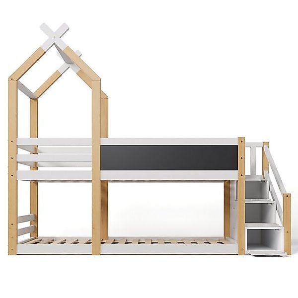 IDEASY Kinderbett Etagenbett, Jugendbett, Hochbett, Rundum-Fallschutz, 90 x günstig online kaufen