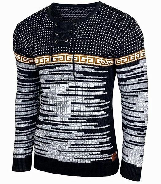 Baxboy Strickpullover BAXBOY Herren stylischer Rundhals Strick-Pullover B-5 günstig online kaufen