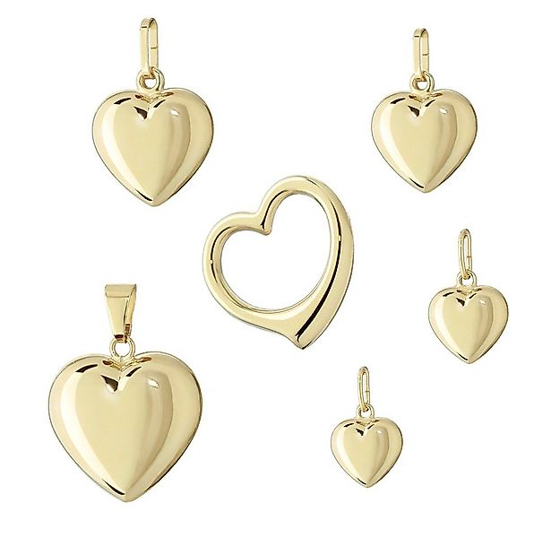 NKlaus Herzanhänger 585 Gelbgold Herz Anhänger Ketten Hochglanzpoliert (Ech günstig online kaufen