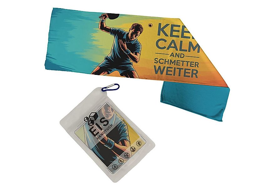 speecheese Sporthandtuch Tischtennis Silhouette Eishandtuch - Keep Calm and günstig online kaufen