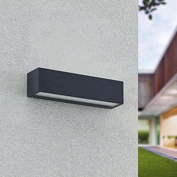 Arcchio LED-Wandleuchte Lengo, 25cm, anthrazit, up/down, CCT günstig online kaufen